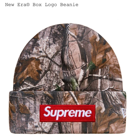 Supreme X New Era Box Logo Beanie RealTree AP Camo - Picture 1 of 3